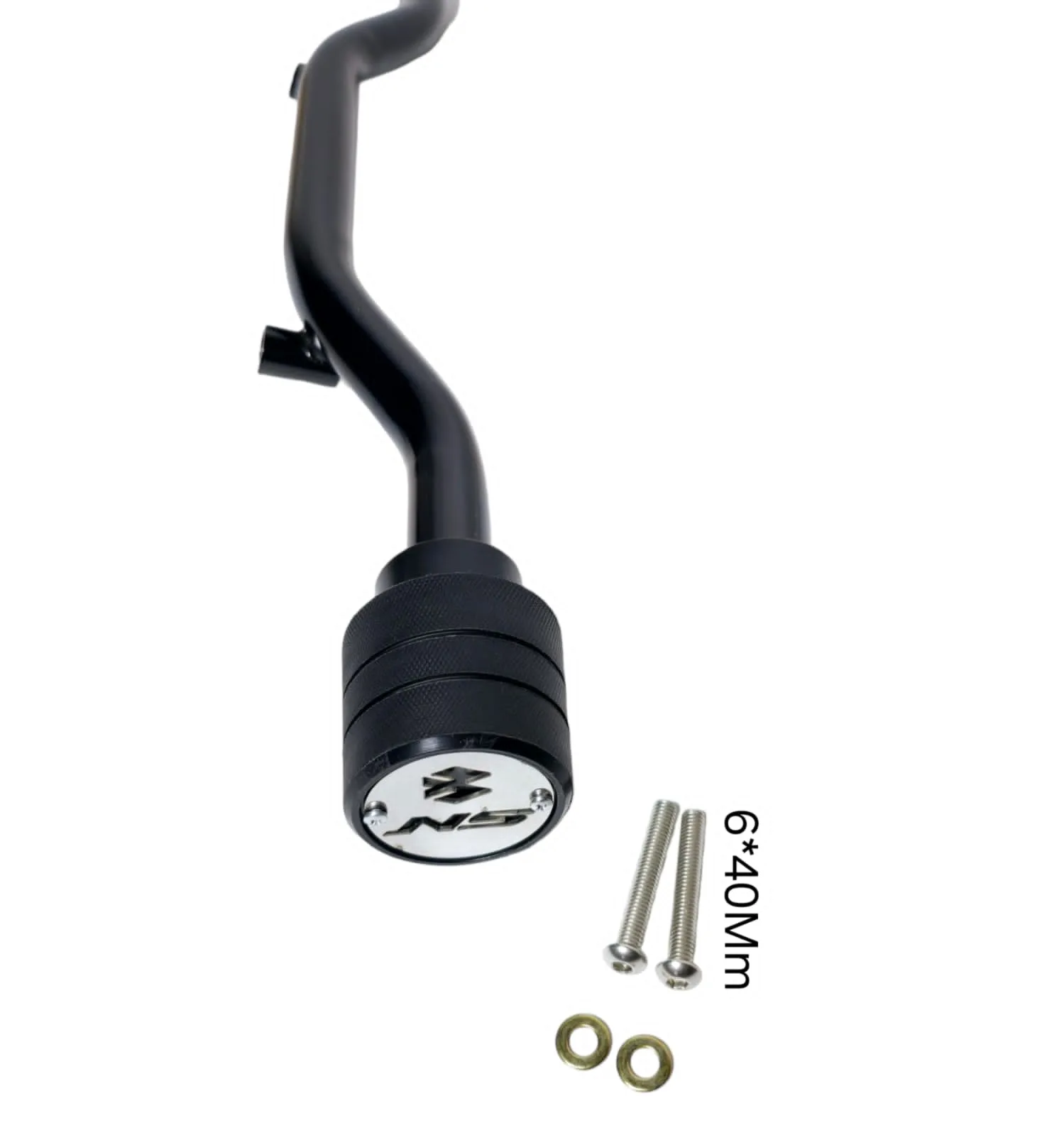 Slider NS200 - Tubular Negro con Tapa Cromada